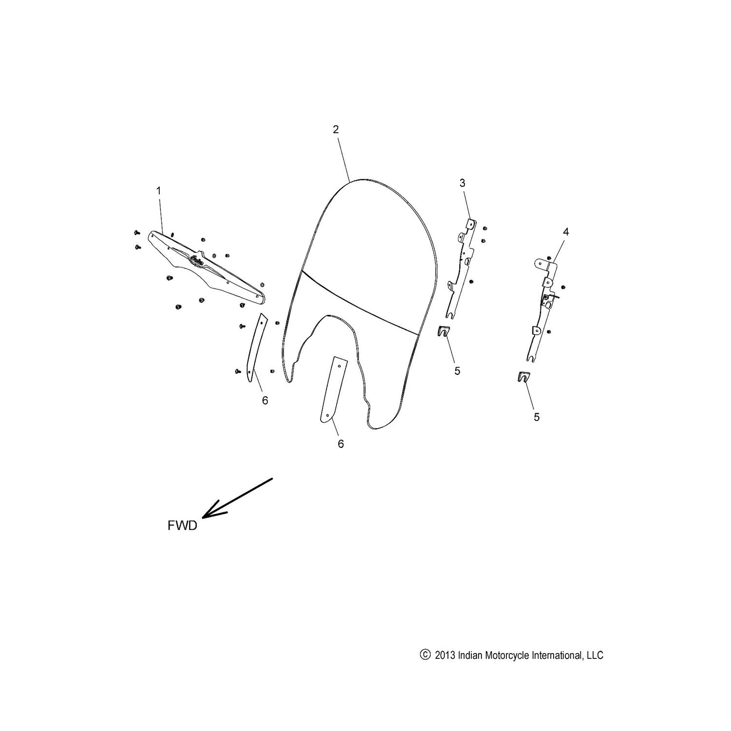 KIT, HARDWARE, WINDSHIELD [INCL. ALL MOUNTING HDWR.]